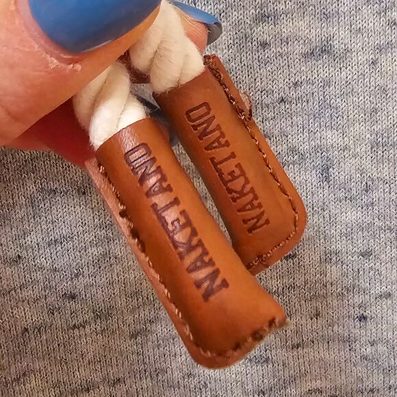 Naketano XL Gray Spackles Two Toned Cowl neck pullover Top. Soft. Unique. Rare - Picture 6 of 16